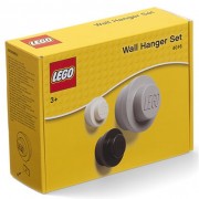 LEGO vešiak na stenu, 3 ks - biela, čierna, šedá