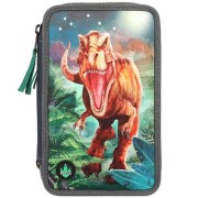 Školský peračník vybavený Dino World T-rex v noci, trojposchodový