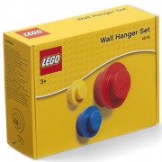 LEGO vešiak na stenu, 3 ks - žltá, modrá, červená